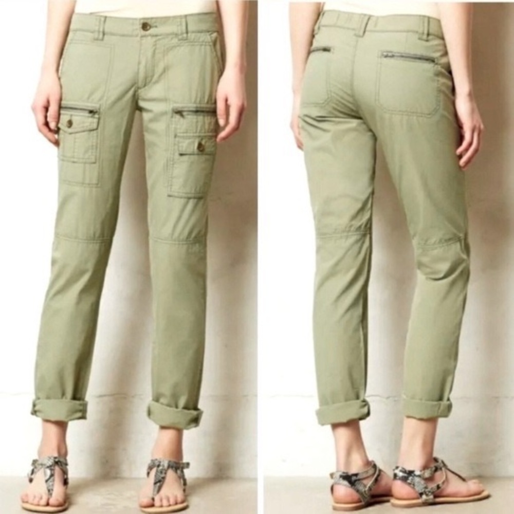 Anthropologie (Hei-Hei) Light Green Cargo Pants, Size 27